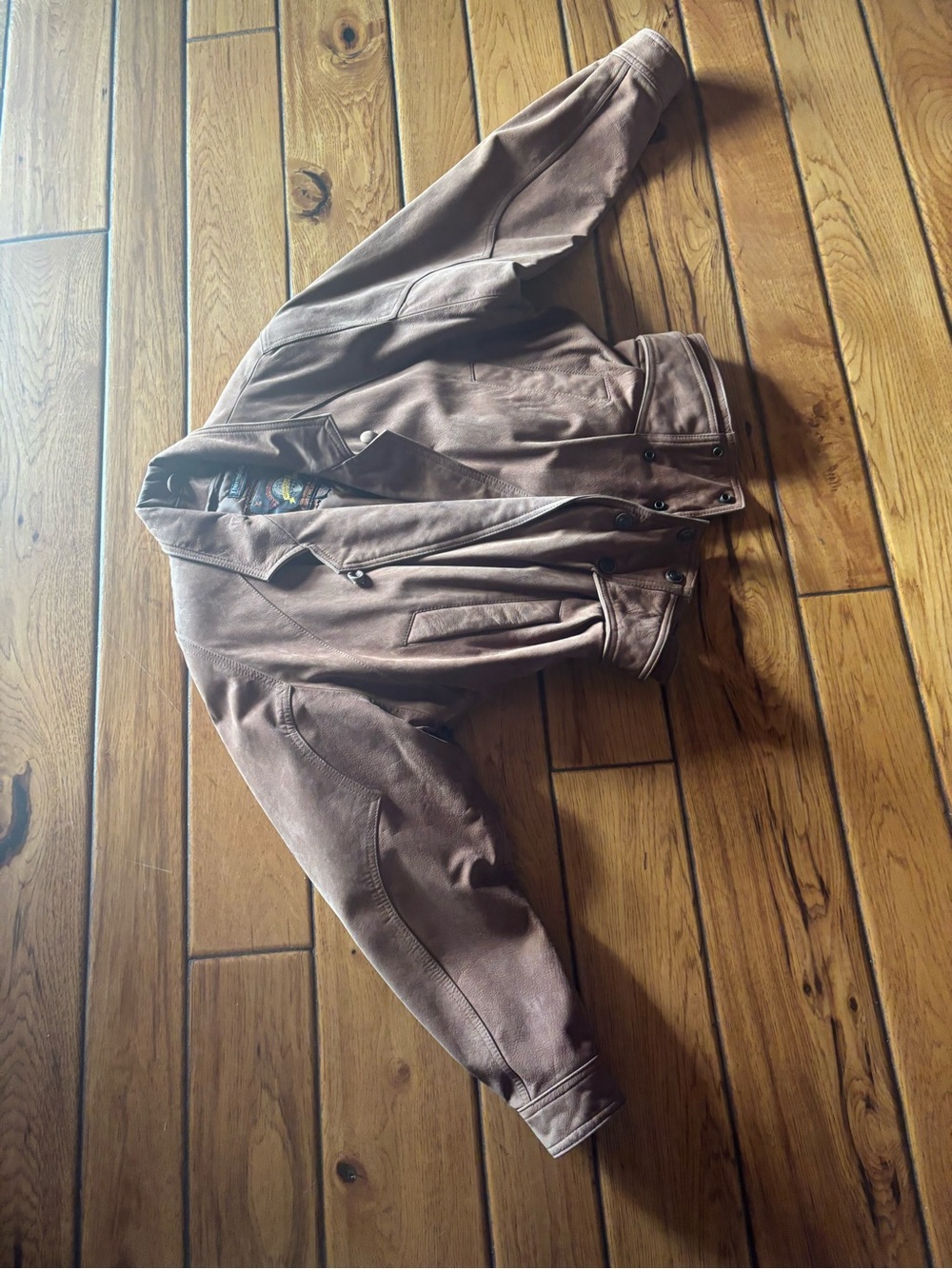 Brown Suede Bomber Jacket - Brand Unknown